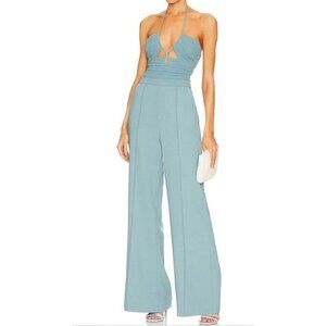 Jonathan Simkhai Sz 4 Jumpsuit Celeste Blue Designer Luxury Retro Formal